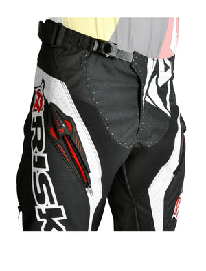 Risk Racing VENTilate V2 Pant - Red/Black - Motocross Riding Gear - Detail Front