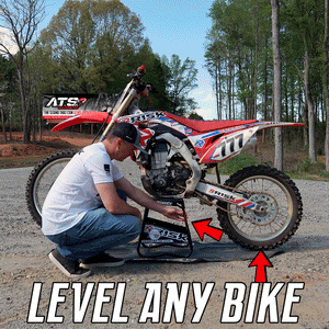 How to level any bike on the ATS Adjustable Top Motocross/Dirtbike Stand // Risk Racing