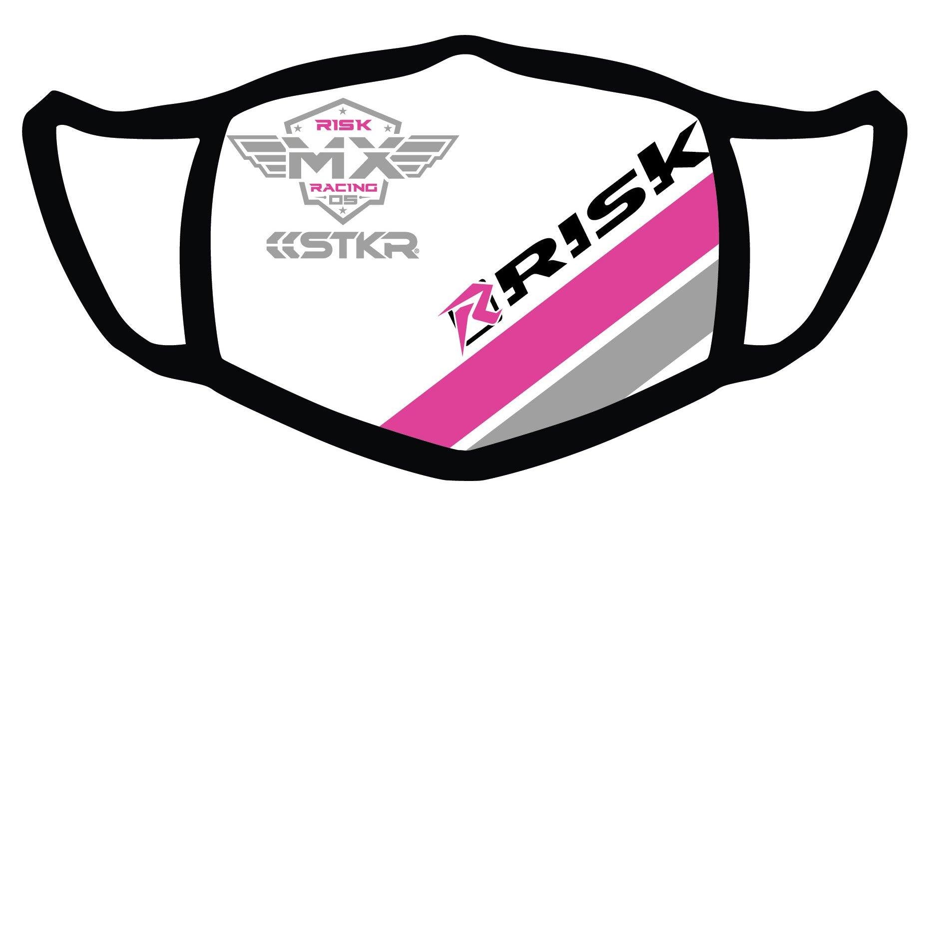 Face Mask - Prevent COVID-19 spread with Risk Team Pink Cloth Face Mask Covering by Risk Racing