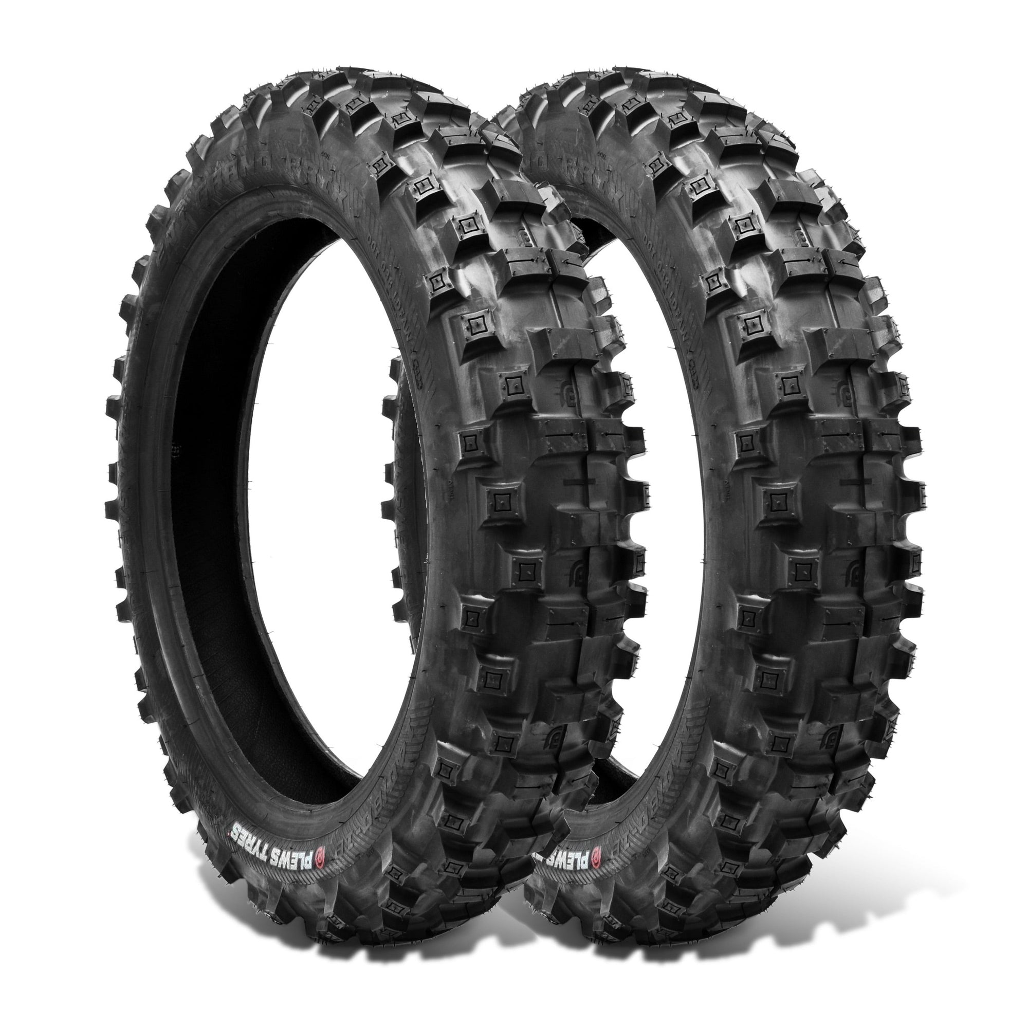 Plews Tyres | GP Enduro Double Rear Set | Two EN1 GRAND PRIX Rear Enduro Tire Bundle - perspective view