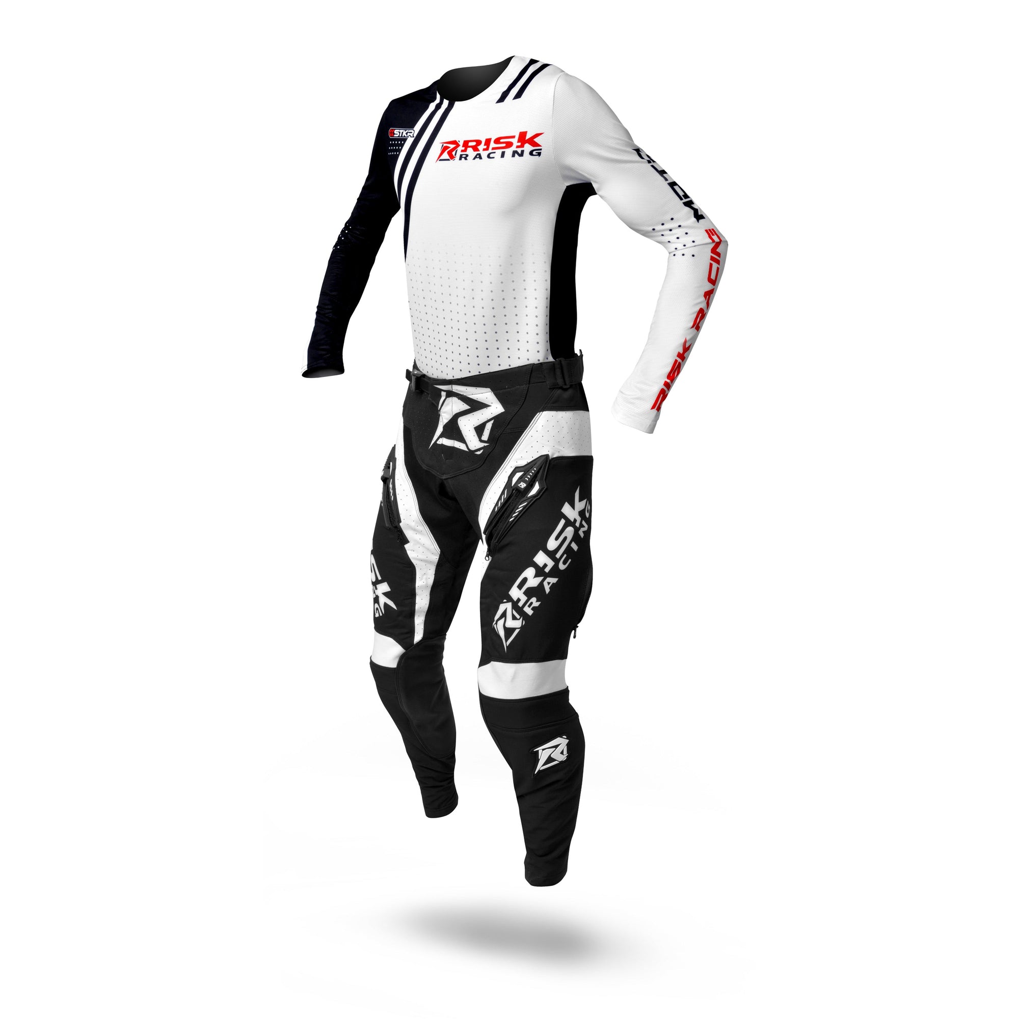 Risk Racing Motocross Jersey White Black