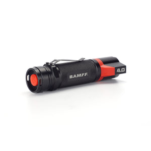 BAMFF 4.0 dual LED flashlight with tactical tail switch position | STKR Concepts - striker flashlight