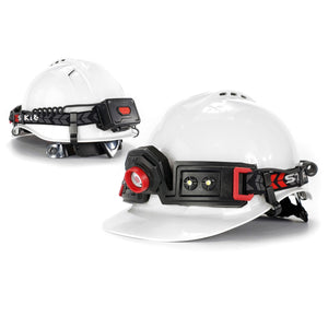 STKR Concepts FLEXIT Headlamp 2.5 on hard hat construction